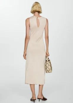 MANGO Sukienki I Kombinezony*Dzianinowa sukienka z węzłem