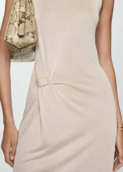 MANGO Sukienki I Kombinezony*Dzianinowa sukienka z węzłem