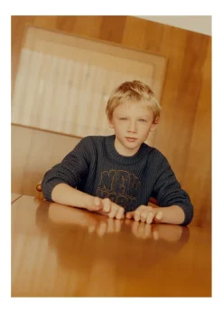 Dzieci MANGO Swetry I Kardigany*Dzianinowy sweter z napisem