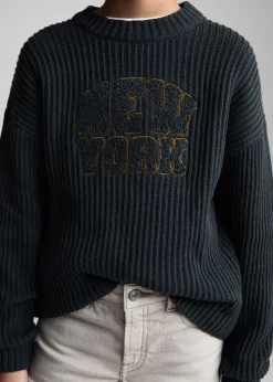 Dzieci MANGO Swetry I Kardigany*Dzianinowy sweter z napisem