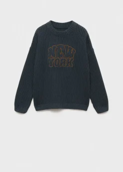 Dzieci MANGO Swetry I Kardigany*Dzianinowy sweter z napisem