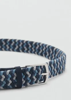 MANGO Paski I Szelki*Elastyczny pleciony pasek wielokolorowy