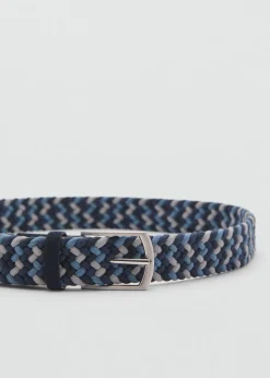 MANGO Paski I Szelki*Elastyczny pleciony pasek wielokolorowy