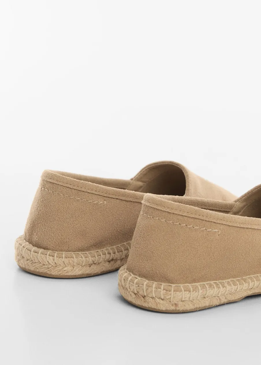 MANGO Skóra|Buty*Espadryle z dwoiny na jutowej podeszwie