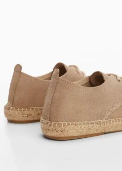 Dzieci MANGO Buty*Espadryle z dwoiny ze sznurówkami