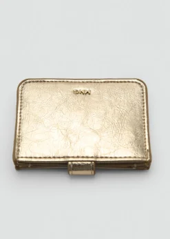 MANGO Galanteria Skórzana*Etui na karty w metalicznym kolorze