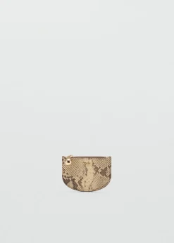 MANGO Galanteria Skórzana*Etui na karty ze wzorem krokodylej skóry