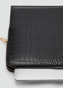 MANGO Galanteria Skórzana|Więcej Akcesoriów*Etui na laptopa z teksturą skóry krokodyla