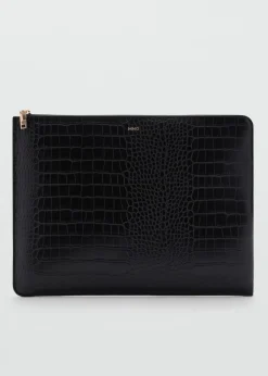 MANGO Galanteria Skórzana*Etui na laptopa z teksturą skóry krokodyla