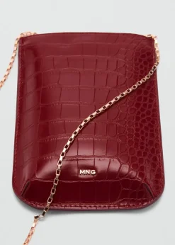 MANGO Galanteria Skórzana|Więcej Akcesoriów*Etui na telefon z teksturą skóry krokodyla