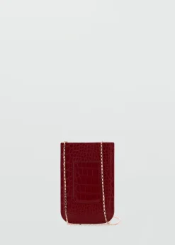 MANGO Galanteria Skórzana|Więcej Akcesoriów*Etui na telefon z teksturą skóry krokodyla