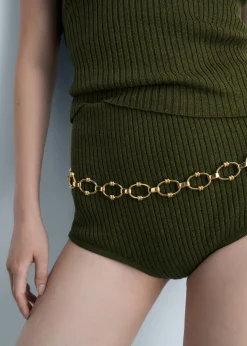 MANGO Krótkie Spodenki*Figi z prążkowanej dzianiny