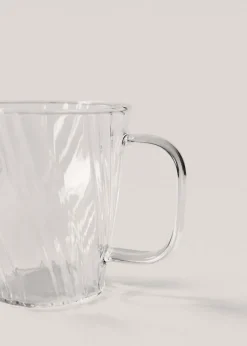 MANGO Zastawa Stołowa|Szklanki I Kieliszki*Filiżanka ze szkła borokrzemowego z teksturą 120 ml