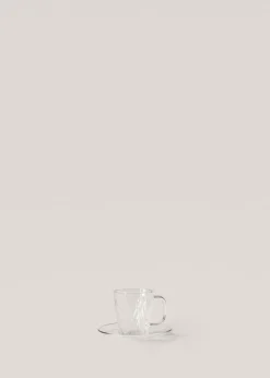 MANGO Zastawa Stołowa|Szklanki I Kieliszki*Filiżanka ze szkła borokrzemowego z teksturą 120 ml