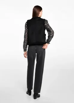 MANGO Kamizelki*Futrzana kamizelka kombi