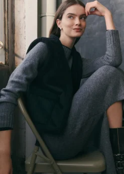 MANGO Kamizelki*Futrzana kamizelka kombi