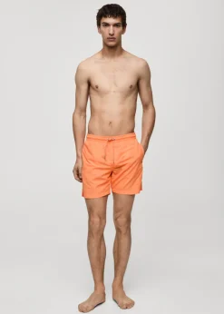 MANGO Więcej Akcesoriów*Gładkie kąpielówki z troczkami