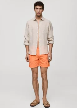 MANGO Więcej Akcesoriów*Gładkie kąpielówki z troczkami