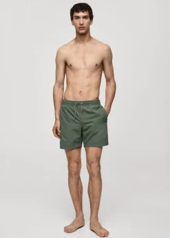 MANGO Więcej Akcesoriów*Gładkie kąpielówki z troczkami