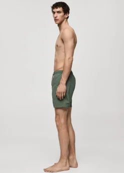 MANGO Więcej Akcesoriów*Gładkie kąpielówki z troczkami