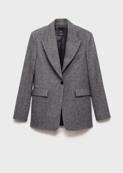 MANGO Marynarki*Garniturowa marynarka z melanżowej wełny