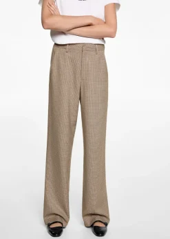 MANGO Spodnie*Garniturowe spodnie w kurzą stopkę