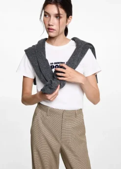 MANGO Spodnie*Garniturowe spodnie w kurzą stopkę