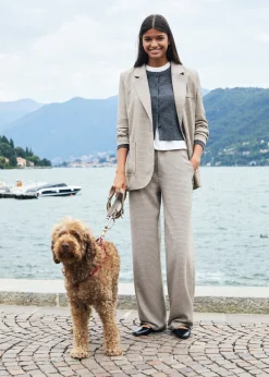 MANGO Spodnie*Garniturowe spodnie w kurzą stopkę