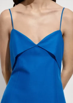 MANGO Sukienki I Kombinezony*Haftowana sukienka z wywijanym dekoltem