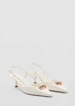 MANGO Buty*High heel shoe with metallic detail