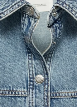 MANGO Kurtki|Koszule I Bluzki*Jeansowa bluza postrzępiony dół