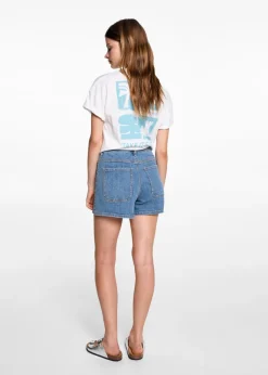 MANGO Krótkie Spodenki*Jeansowe szorty z kieszeniami