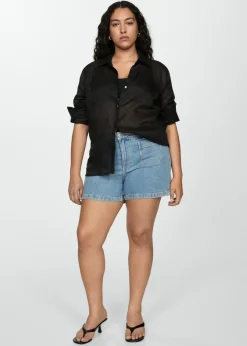 MANGO Krótkie Spodenki*Jeansowe szorty z kieszeniami