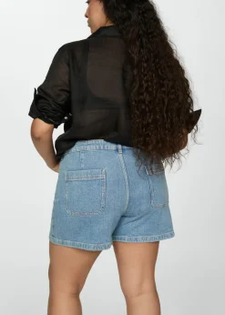 MANGO Krótkie Spodenki*Jeansowe szorty z kieszeniami