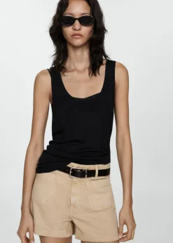 MANGO Krótkie Spodenki*Jeansowe szorty z kieszeniami