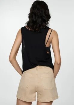 MANGO Krótkie Spodenki*Jeansowe szorty z kieszeniami