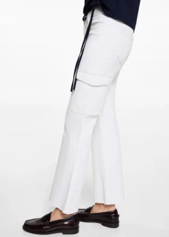 MANGO Dżinsy*Jeansy cargo crop