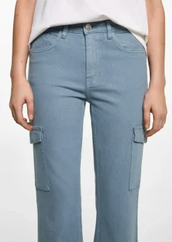 MANGO Dżinsy*Jeansy cargo crop