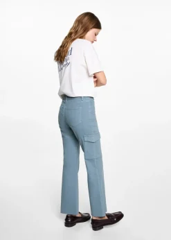 MANGO Dżinsy*Jeansy cargo crop