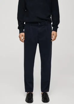 MANGO Spodnie|Dżinsy*Jeansy tapered fit z zakładkami