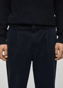 MANGO Spodnie|Dżinsy*Jeansy tapered fit z zakładkami