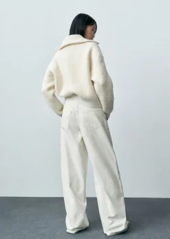 MANGO Dżinsy*Jeansy z szerokimi nogawkami i zamkiem