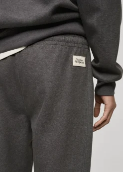 MANGO Spodnie*Joggery bawełniane z haftowanym motywem