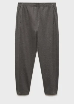 MANGO Spodnie*Joggery bawełniane z haftowanym motywem