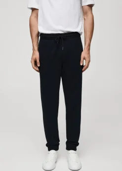 MANGO Spodnie*Joggery z bawełny z troczkami