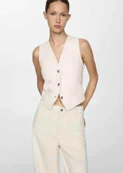 MANGO Kamizelki*Kamizelka dżinsowa na guziki