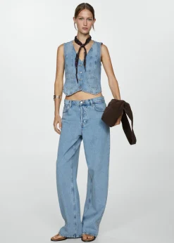 MANGO Kamizelki*Kamizelka dżinsowa z kieszeniami