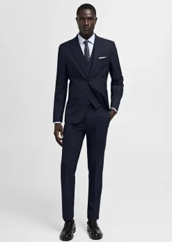 MANGO Marynarki*Kamizelka garniturowa slim fit z tkaniny stretch