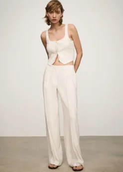 MANGO Kamizelki*Kamizelka garniturowa w paski