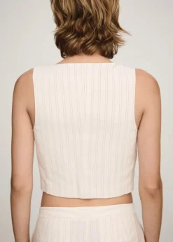 MANGO Kamizelki*Kamizelka garniturowa w paski